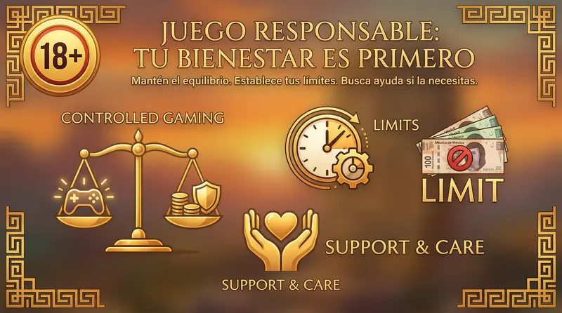 Infografía sobre juego responsable con límites y herramientas de autocontrol